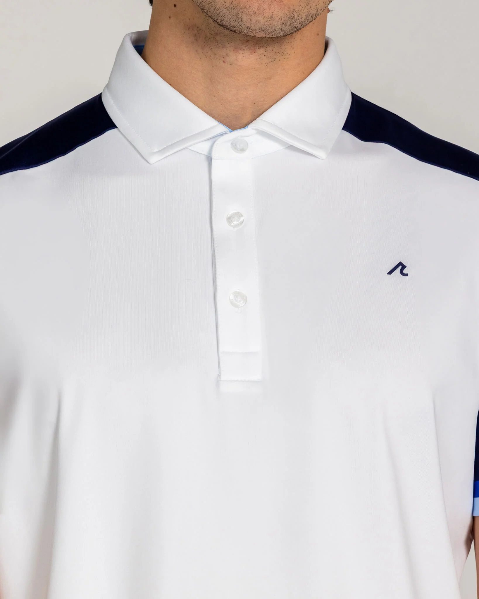 Sydney Polo in Bright White/Midnight Navy - Image 3