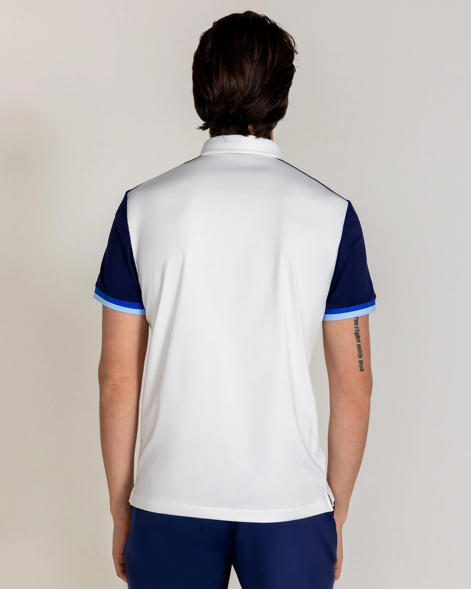 Sydney Polo in Bright White/Midnight Navy - Image 4