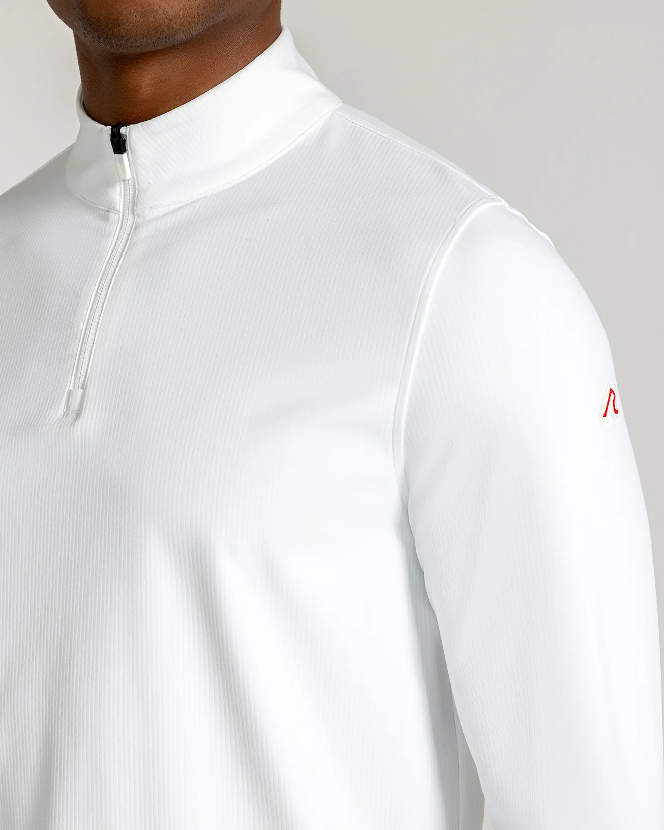 Theo Quarter Zip in Bright White - Image 3