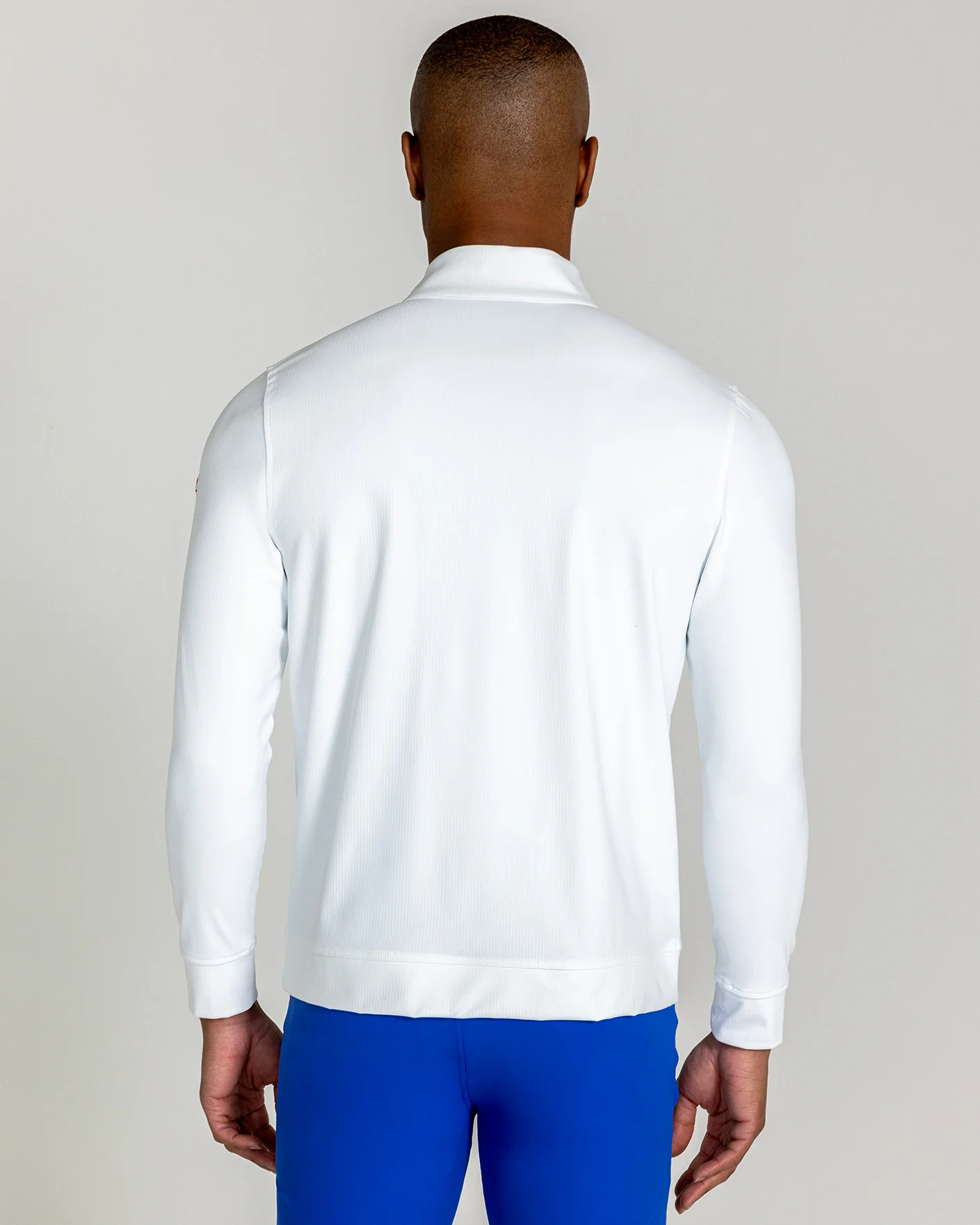 Theo Quarter Zip in Bright White - Image 4