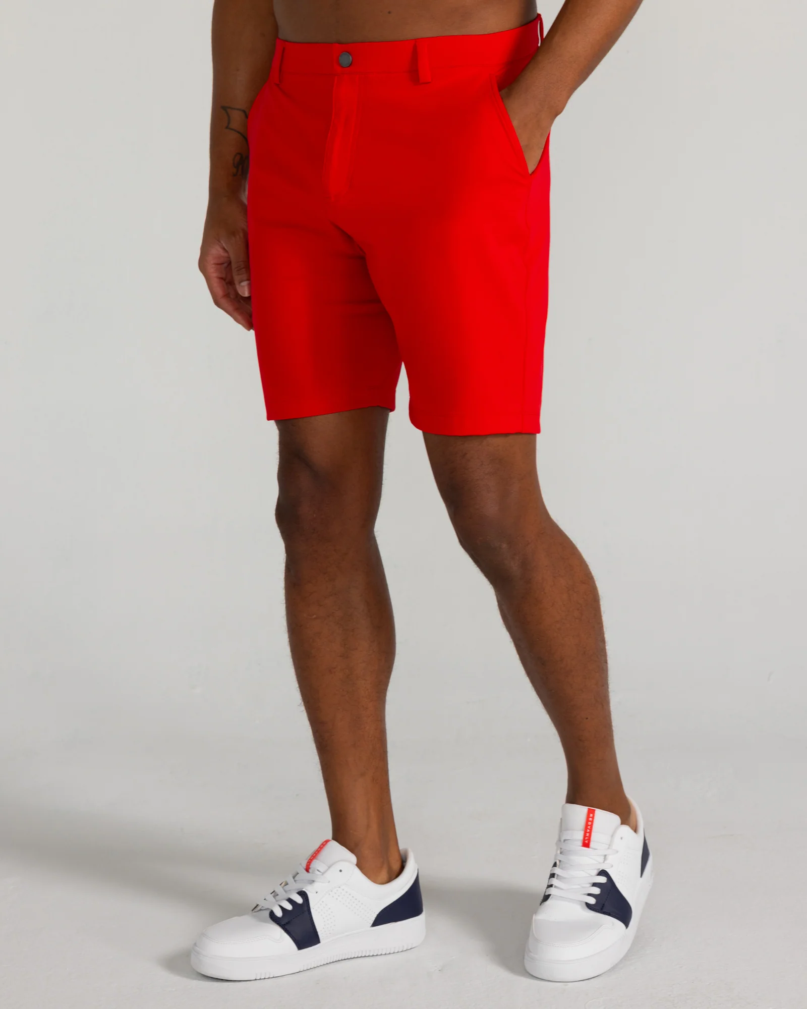 Varick Pull-On Short in Crimson - Image 2