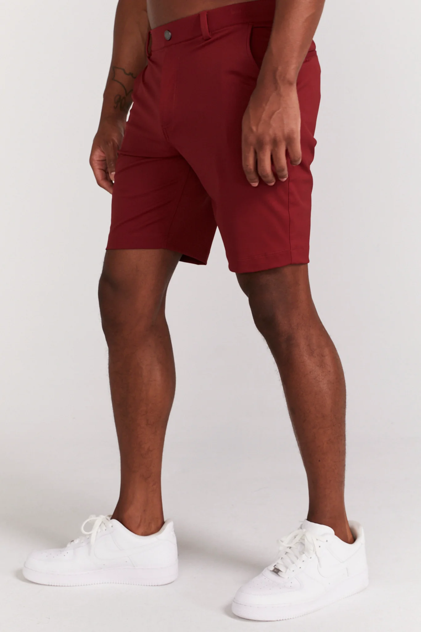 Varick Pull-On Short in Maroon - Image 2
