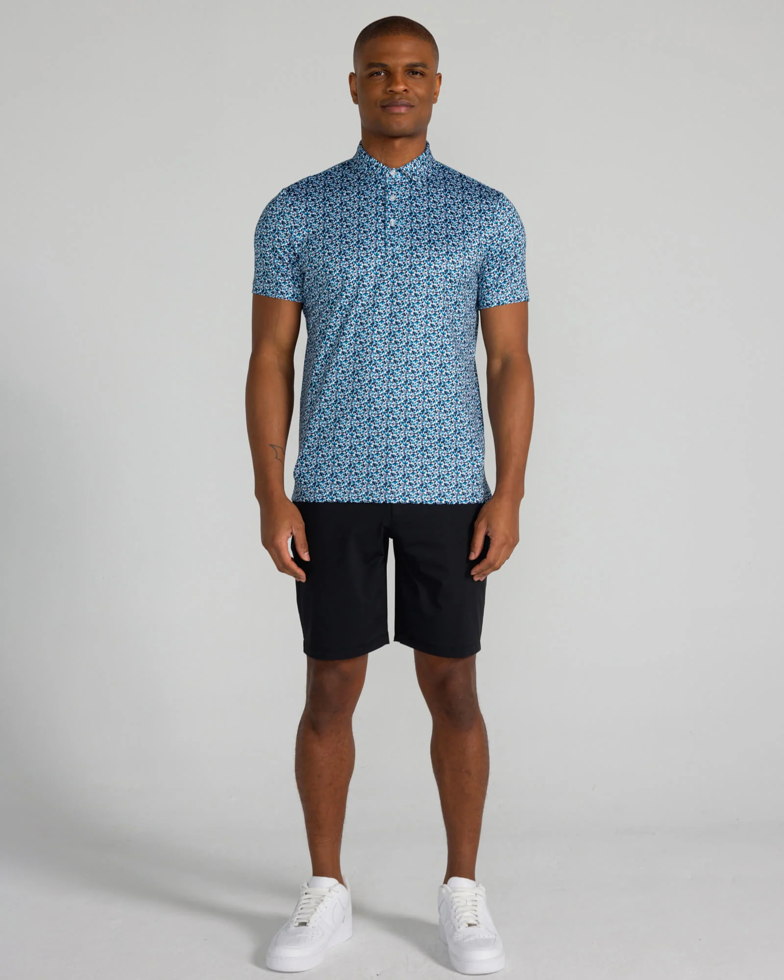 Vernon Polo in Bright White/Seaport Multi - Image 2